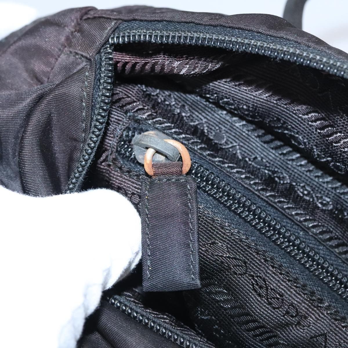 Prada Tessuto Black Synthetic Handbag (Pre-Owned) Size ONE SIZE - 7 Thumbnail