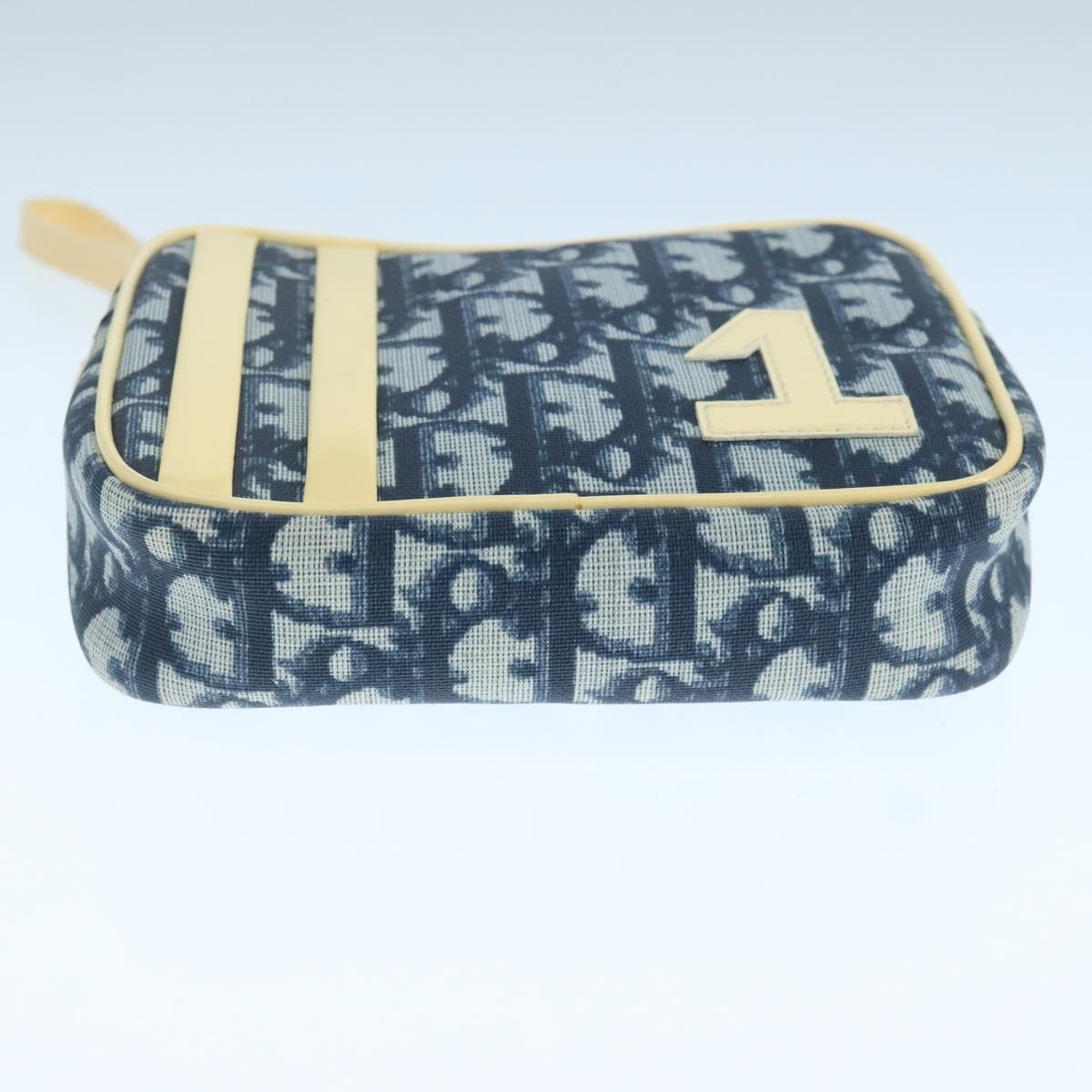 Dior Trotter Navy Canvas Clutch Bag (Pre-Owned) Size ONE SIZE - 7 Thumbnail