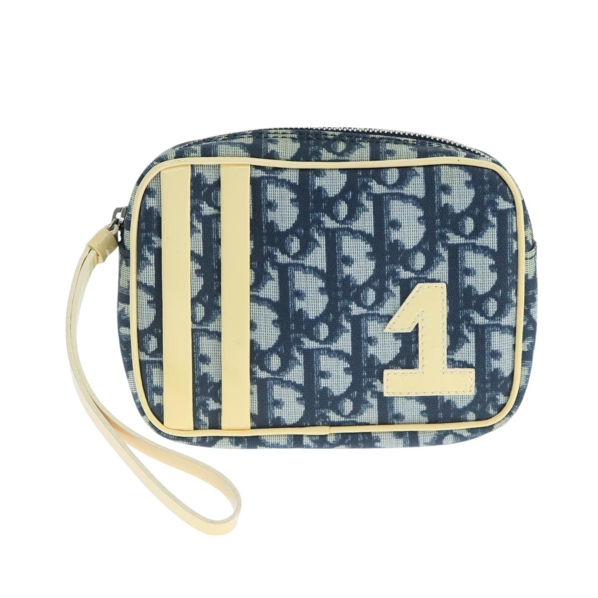 Dior Trotter Navy Canvas Clutch Bag (Pre-Owned) Size ONE SIZE - 13 Thumbnail