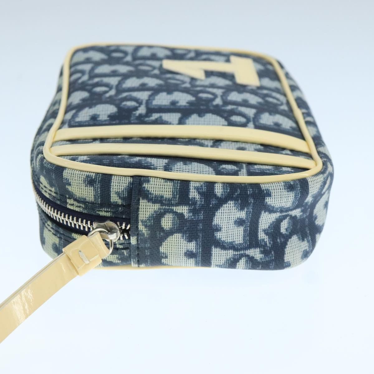 Dior Trotter Navy Canvas Clutch Bag (Pre-Owned) Size ONE SIZE - 4 Thumbnail