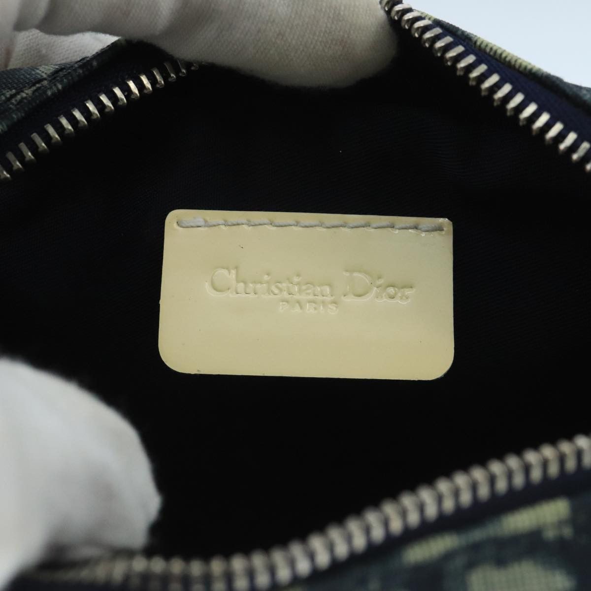 Dior Trotter Navy Canvas Clutch Bag (Pre-Owned) Size ONE SIZE - 11 Thumbnail