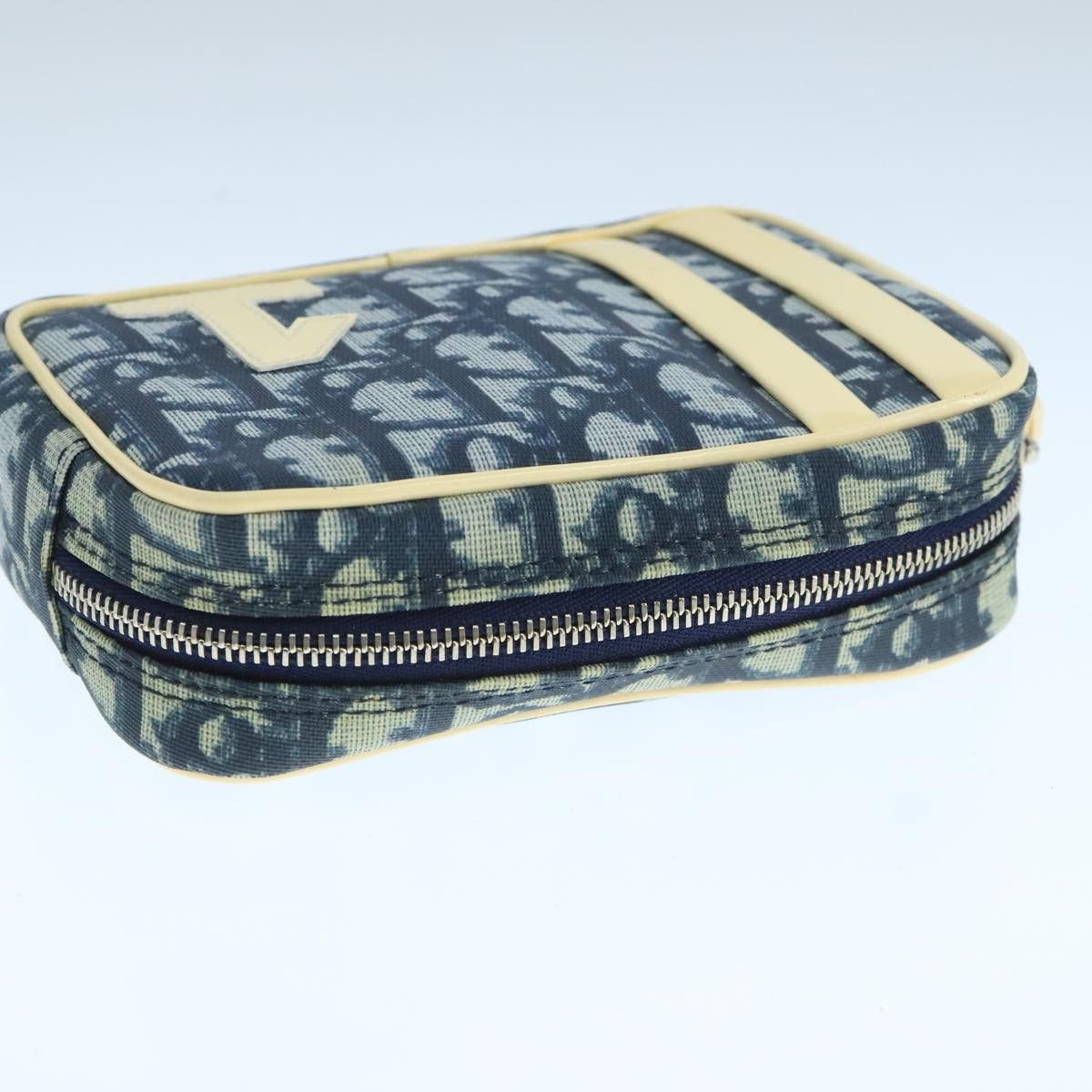 Dior Trotter Navy Canvas Clutch Bag (Pre-Owned) Size ONE SIZE - 8 Thumbnail