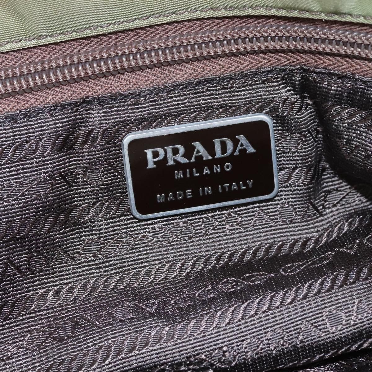 Prada Tessuto Khaki Synthetic Tote Bag (Pre-Owned) Size ONE SIZE - 18 Thumbnail
