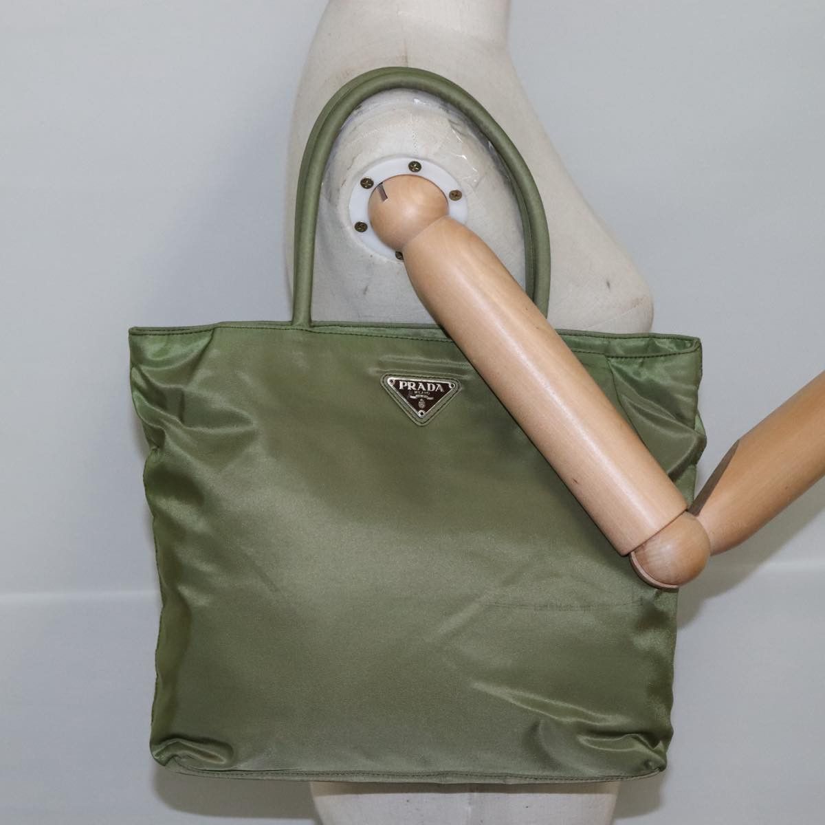 Prada Tessuto Khaki Synthetic Tote Bag (Pre-Owned) Size ONE SIZE - 16 Thumbnail