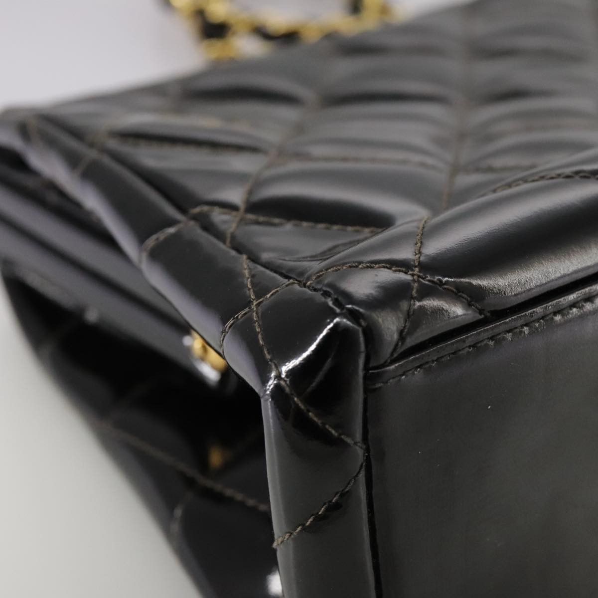 Chanel Coco Mark Black Patent Leather Shoulder Bag (Pre-Owned) Size ONE SIZE - 9 Thumbnail
