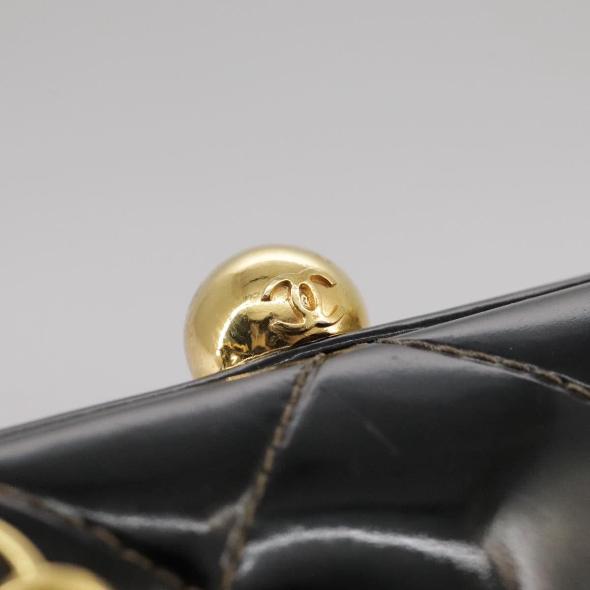 Chanel Coco Mark Black Patent Leather Shoulder Bag (Pre-Owned) Size ONE SIZE - 12 Thumbnail