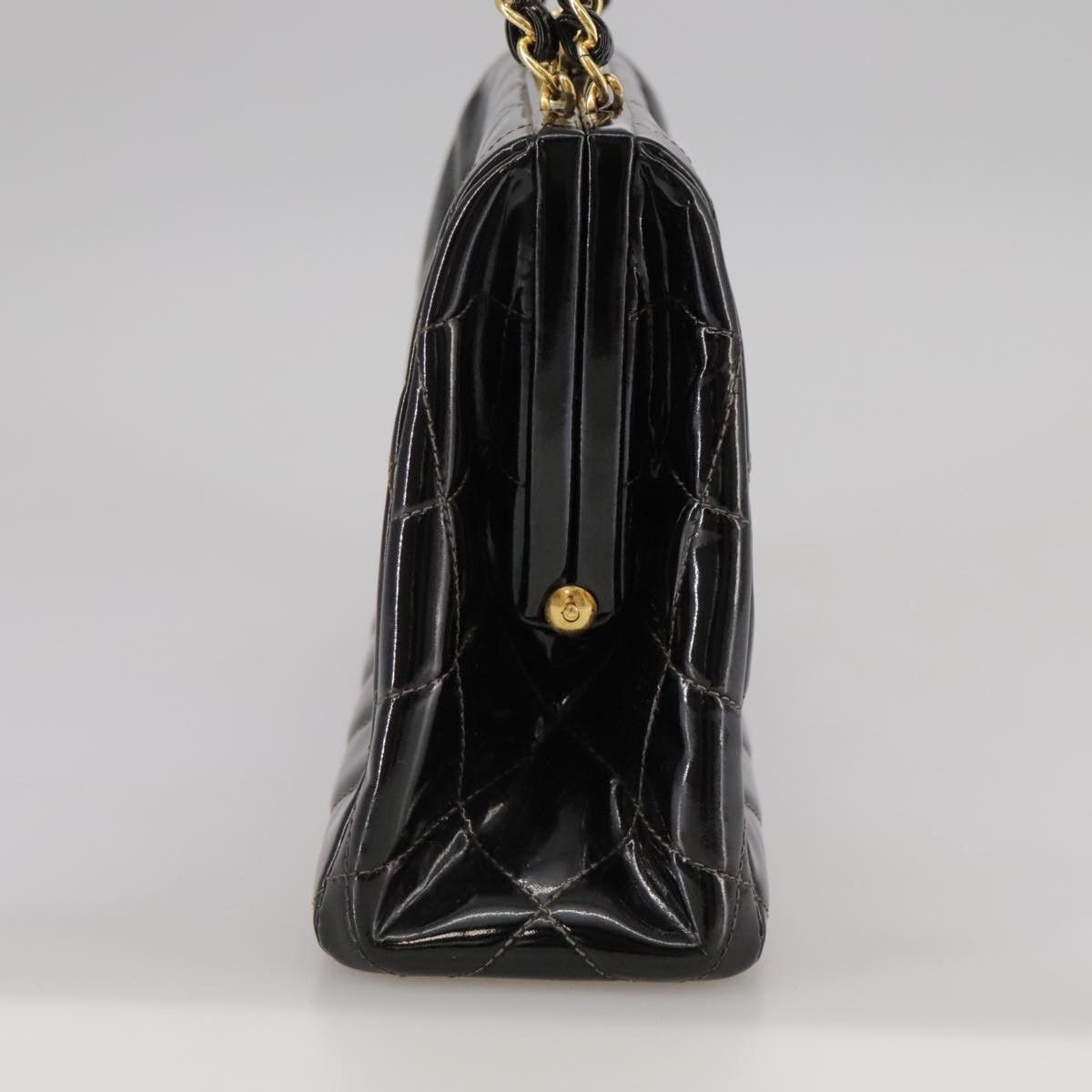 Chanel Coco Mark Black Patent Leather Shoulder Bag (Pre-Owned) Size ONE SIZE - 3 Thumbnail