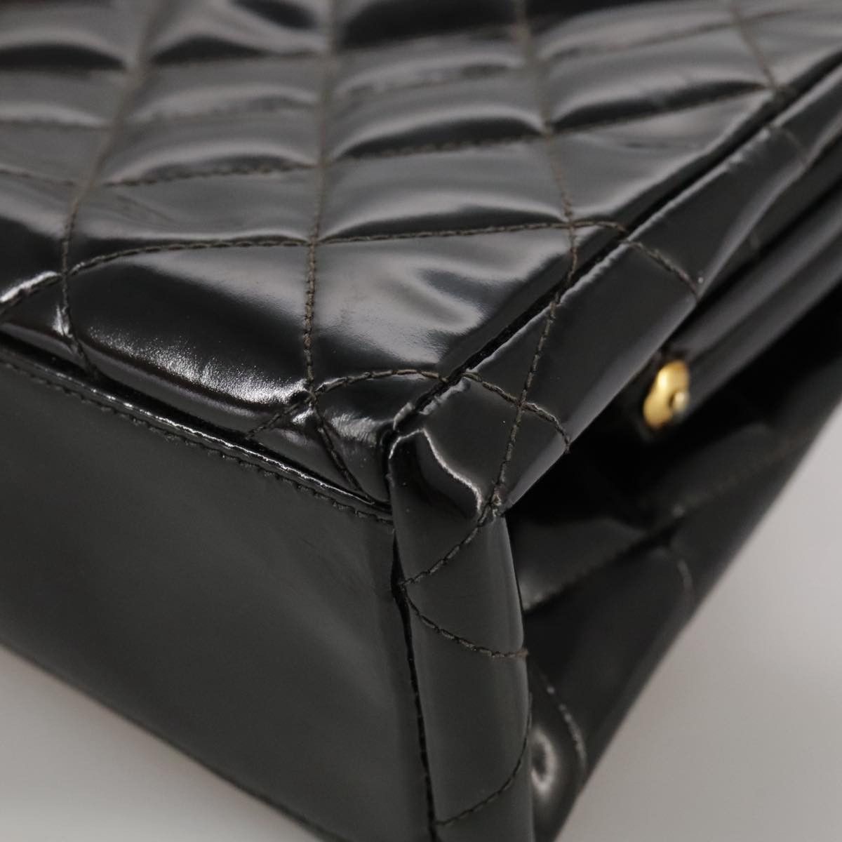 Chanel Coco Mark Black Patent Leather Shoulder Bag (Pre-Owned) Size ONE SIZE - 8 Thumbnail