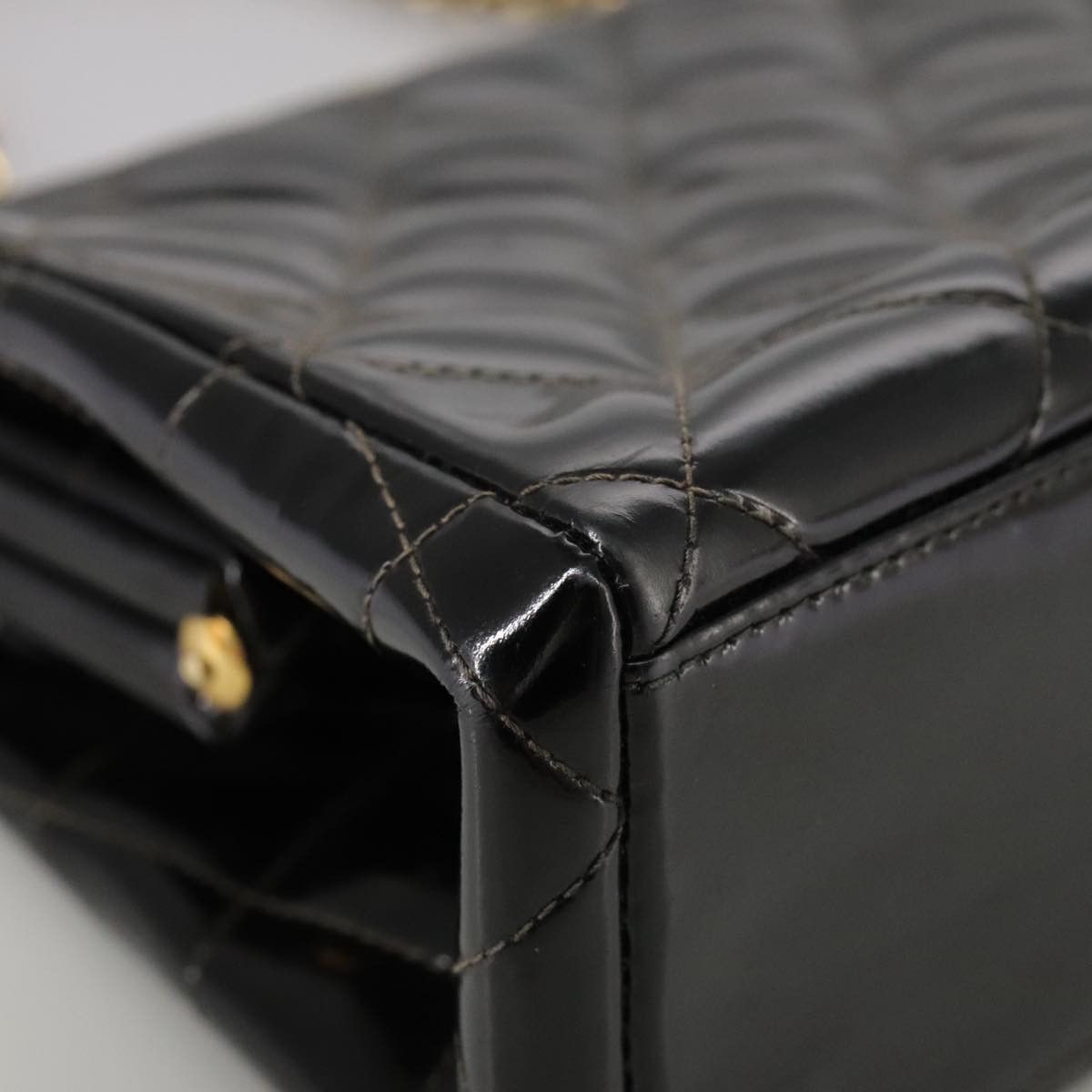 Chanel Coco Mark Black Patent Leather Shoulder Bag (Pre-Owned) Size ONE SIZE - 6 Thumbnail