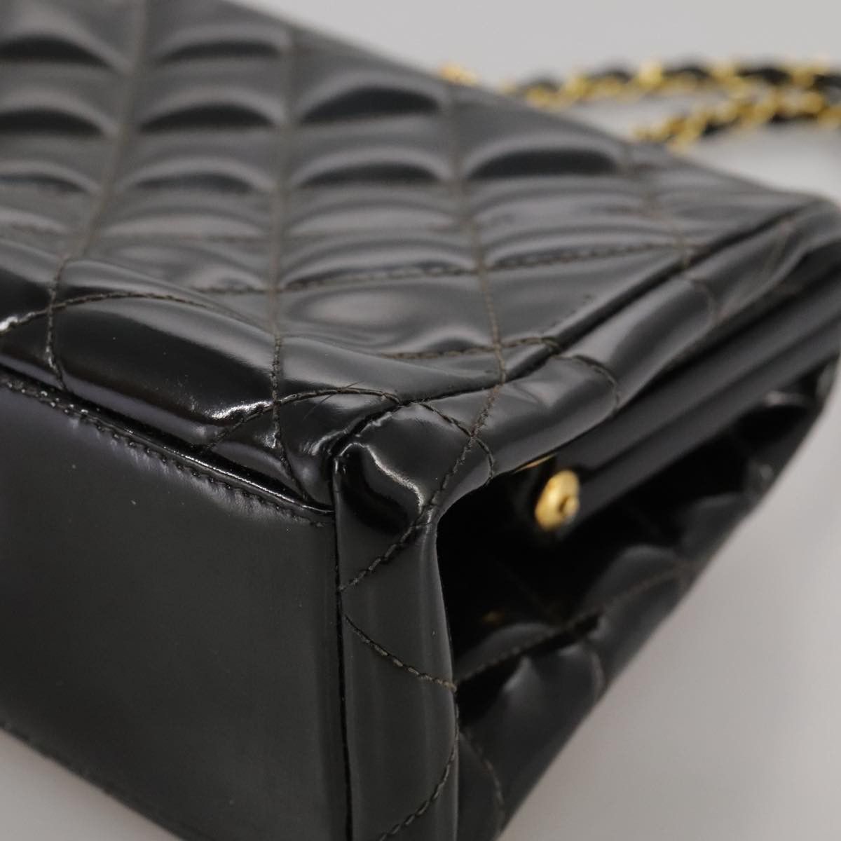 Chanel Coco Mark Black Patent Leather Shoulder Bag (Pre-Owned) Size ONE SIZE - 7 Thumbnail