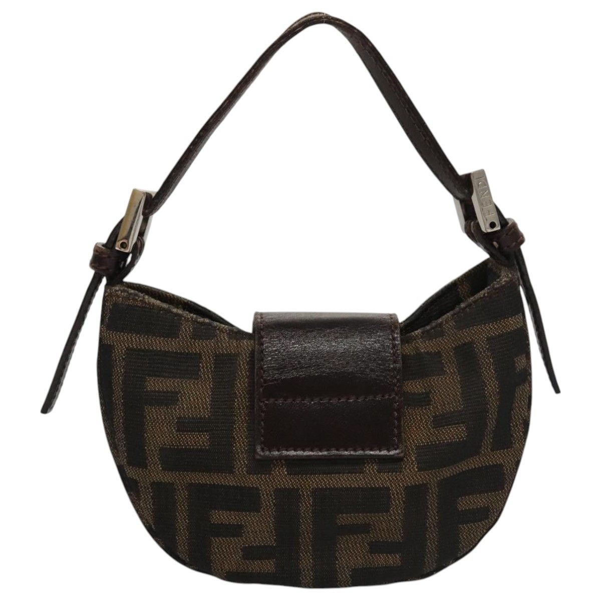 Fendi Croissant Petit Brown Canvas Handbag (Pre-Owned) Size ONE SIZE - 2 Thumbnail