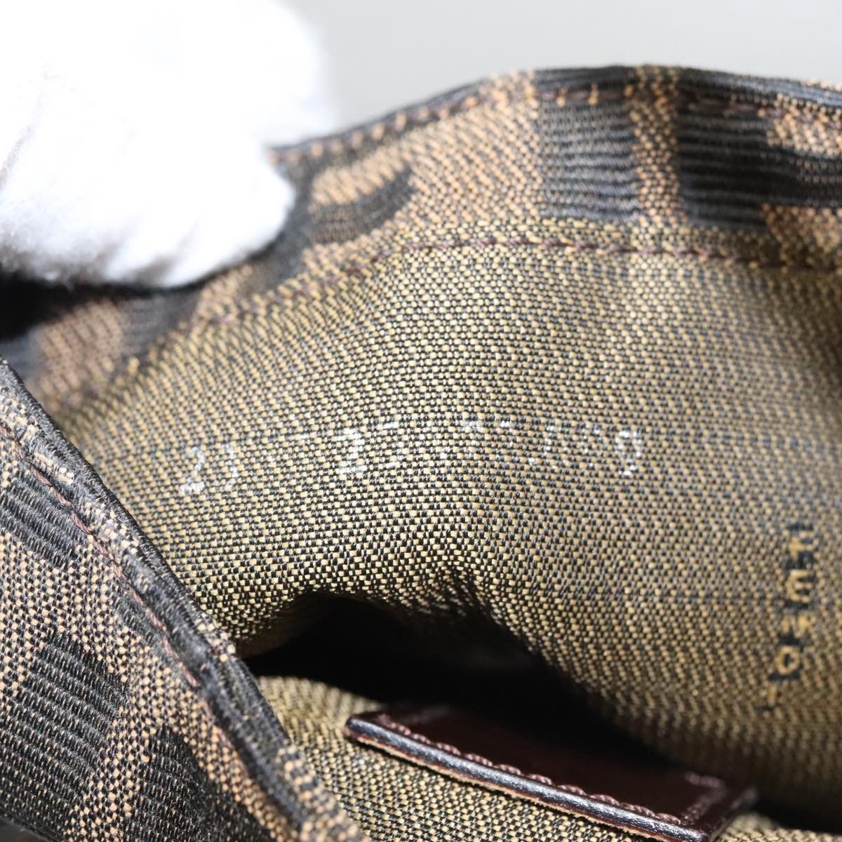 Fendi Croissant Petit Brown Canvas Handbag (Pre-Owned) Size ONE SIZE - 9 Thumbnail
