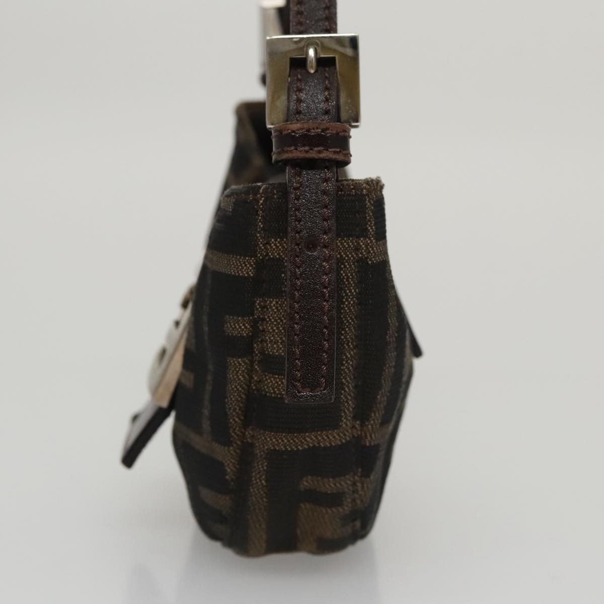 Fendi Croissant Petit Brown Canvas Handbag (Pre-Owned) Size ONE SIZE - 3 Thumbnail