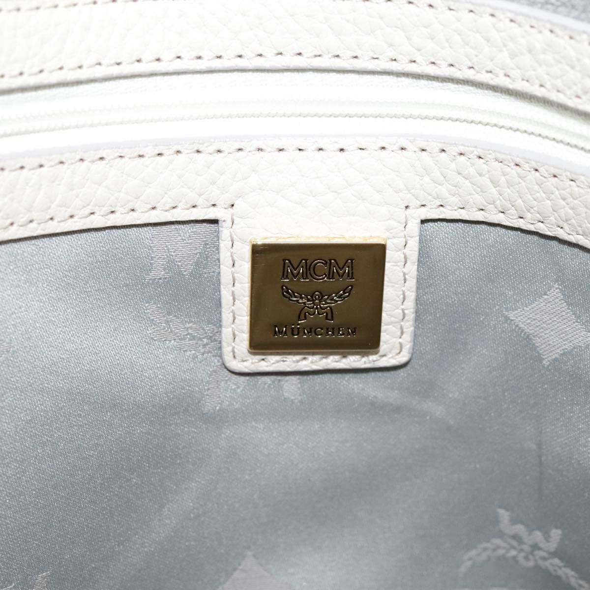 MCM White Leather Tote Bag (Pre-Owned) Size ONE SIZE - 14 Thumbnail