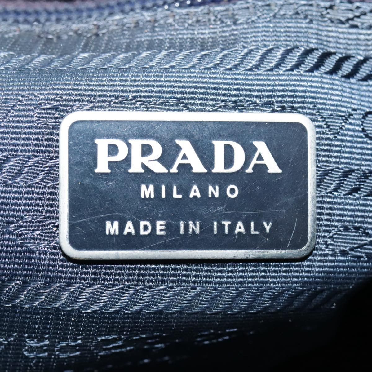 Prada Tessuto Navy Synthetic Shoulder Bag (Pre-Owned) Size ONE SIZE - 9 Thumbnail