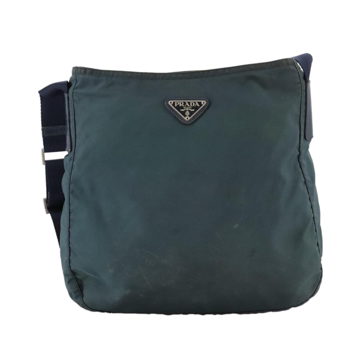 Prada Tessuto Navy Synthetic Shoulder Bag (Pre-Owned) Size ONE SIZE - 16 Thumbnail