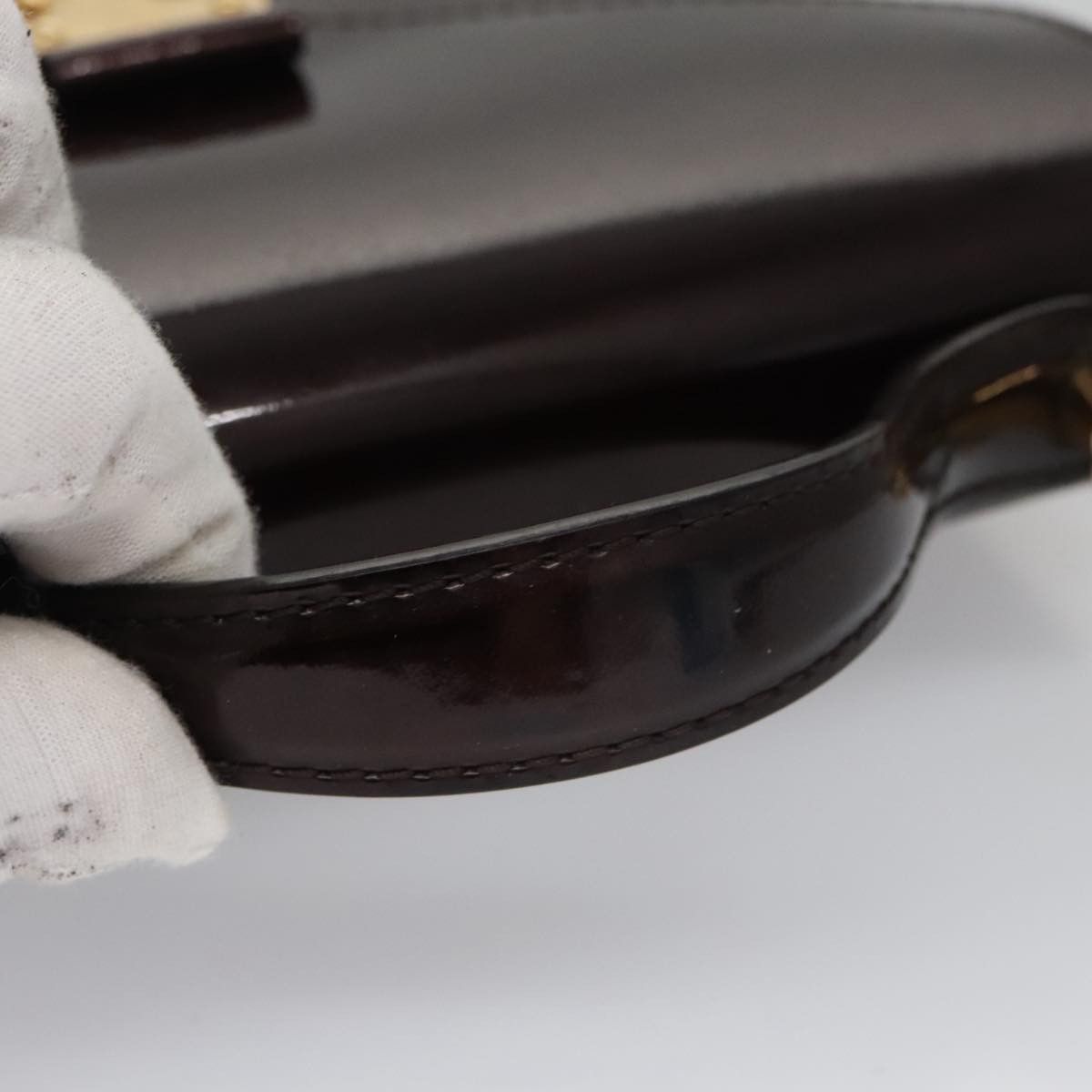Louis Vuitton Monceau Burgundy Patent Leather Handbag (Pre-Owned) Size ONE SIZE - 10 Thumbnail