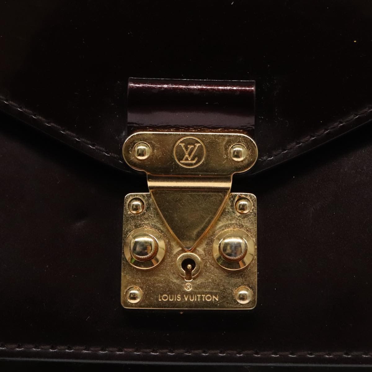 Louis Vuitton Monceau Burgundy Patent Leather Handbag (Pre-Owned) Size ONE SIZE - 13 Thumbnail