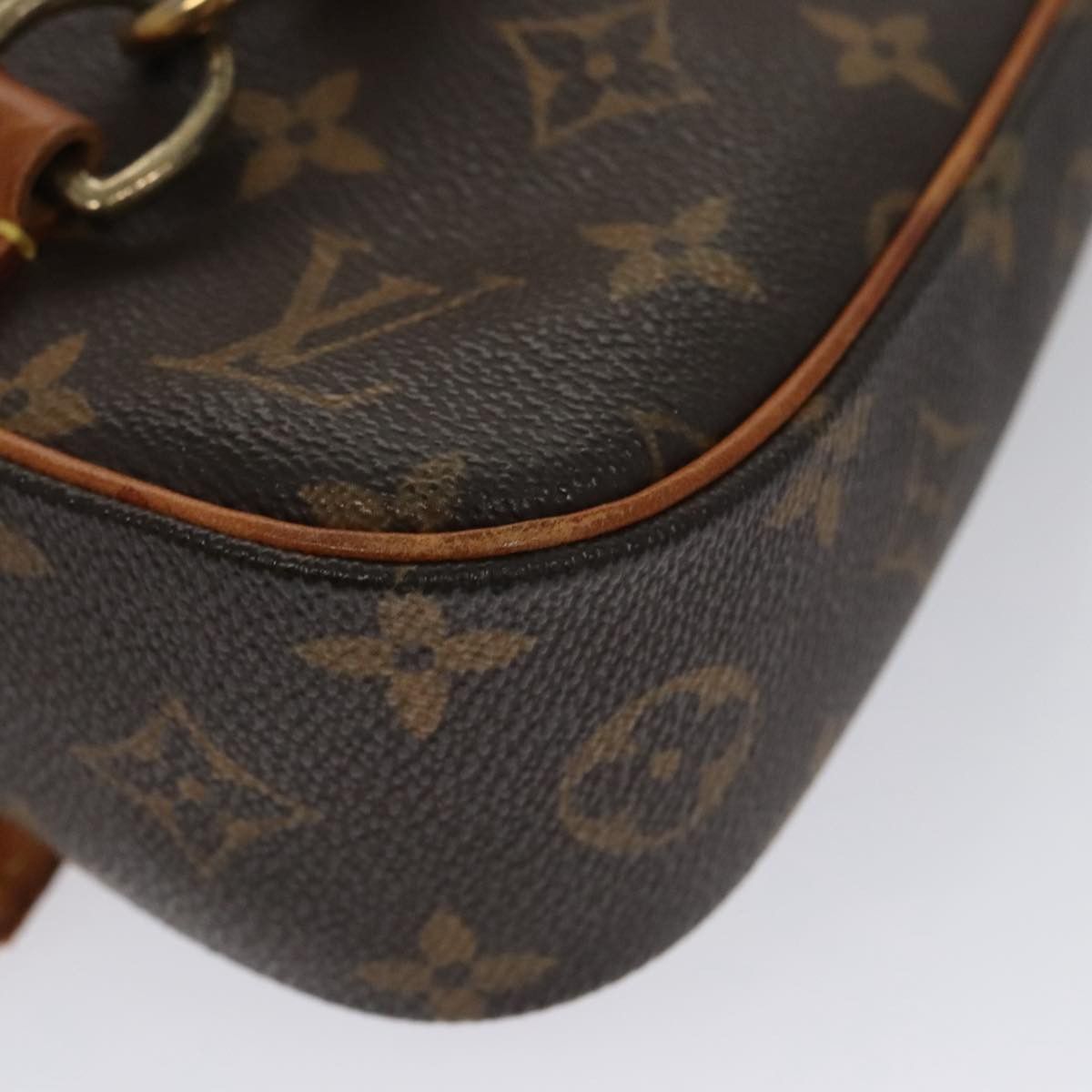 Marelle Brown Canvas Backpack Bag (Pre-Owned)