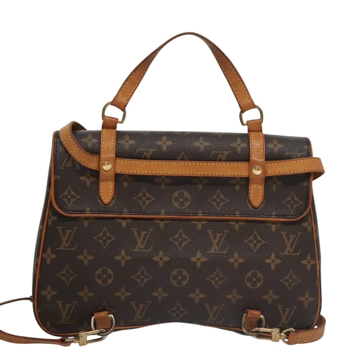 Marelle Brown Canvas Backpack Bag (Pre-Owned)