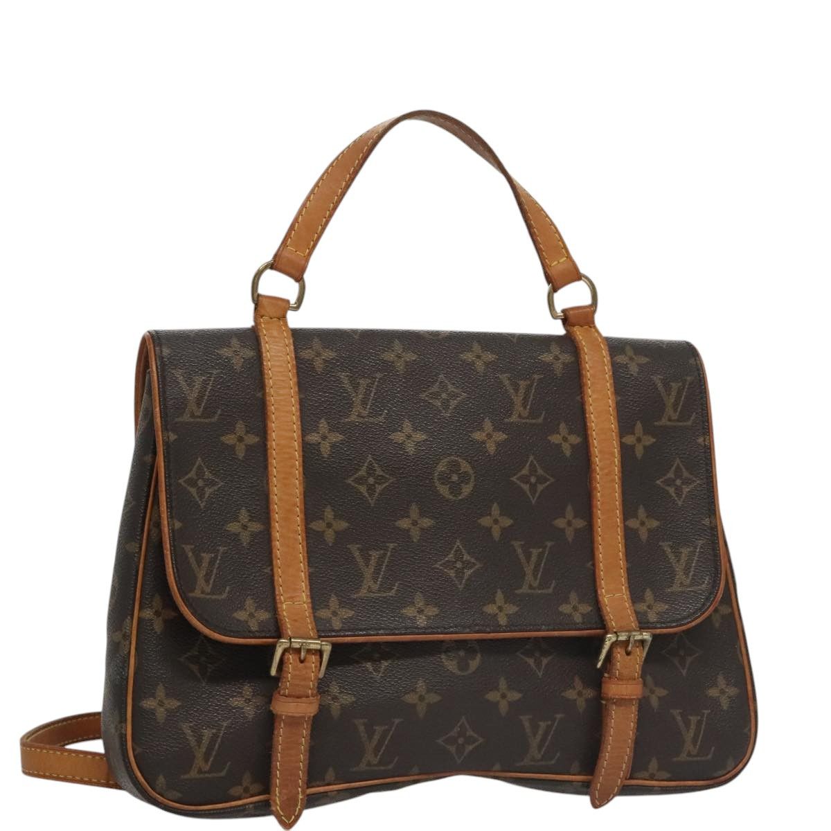 Marelle Brown Canvas Backpack Bag (Pre-Owned)