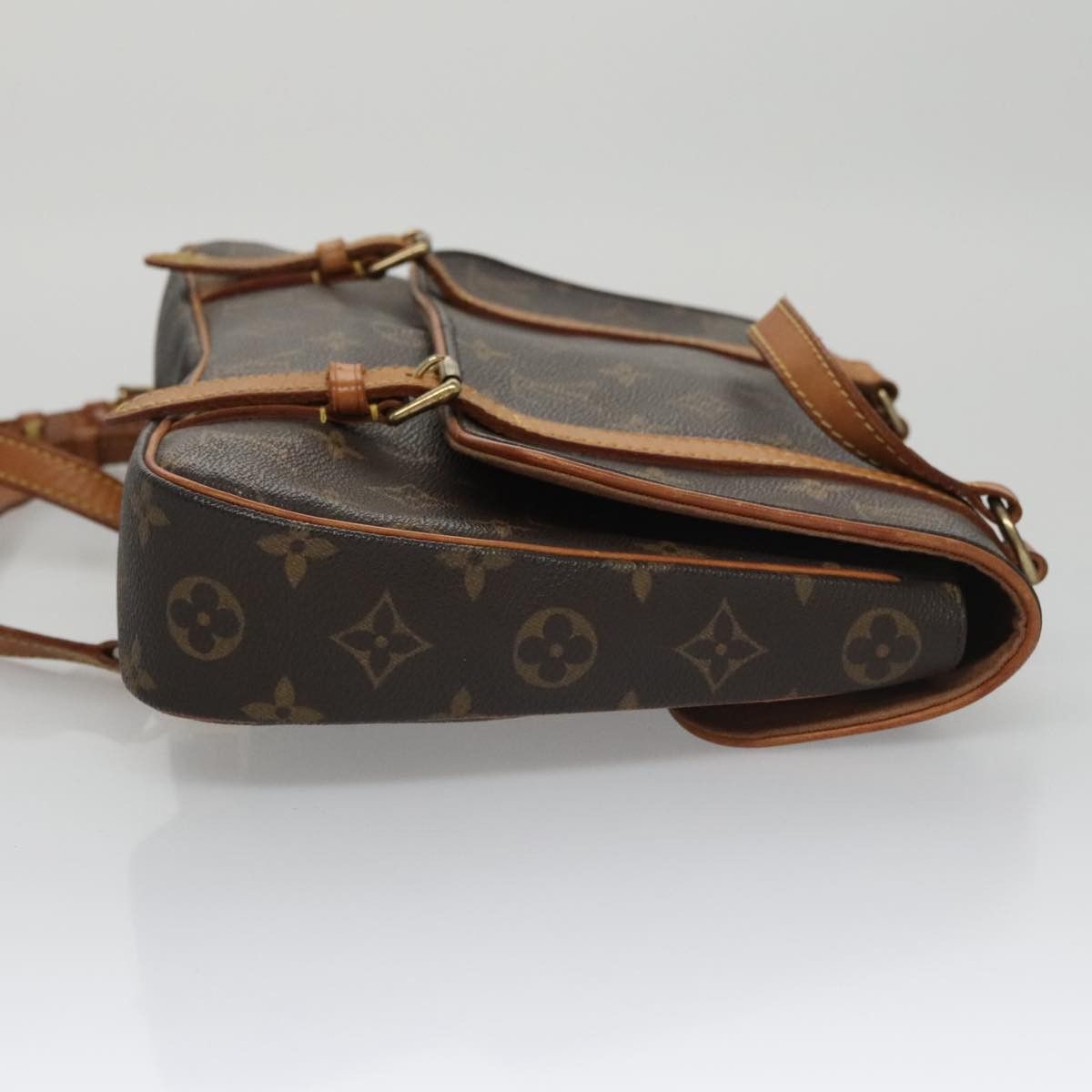 Marelle Brown Canvas Backpack Bag (Pre-Owned)
