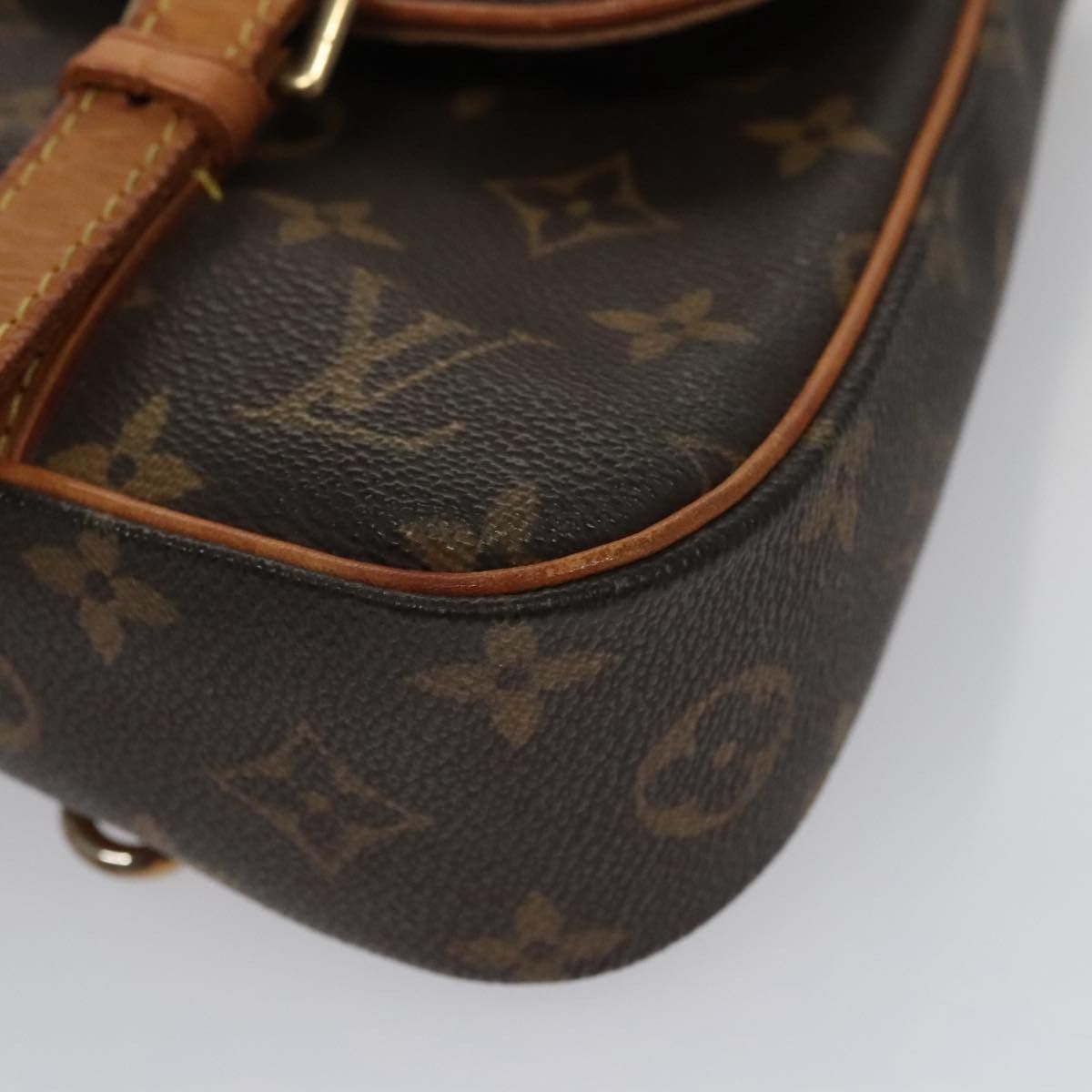 Marelle Brown Canvas Backpack Bag (Pre-Owned)