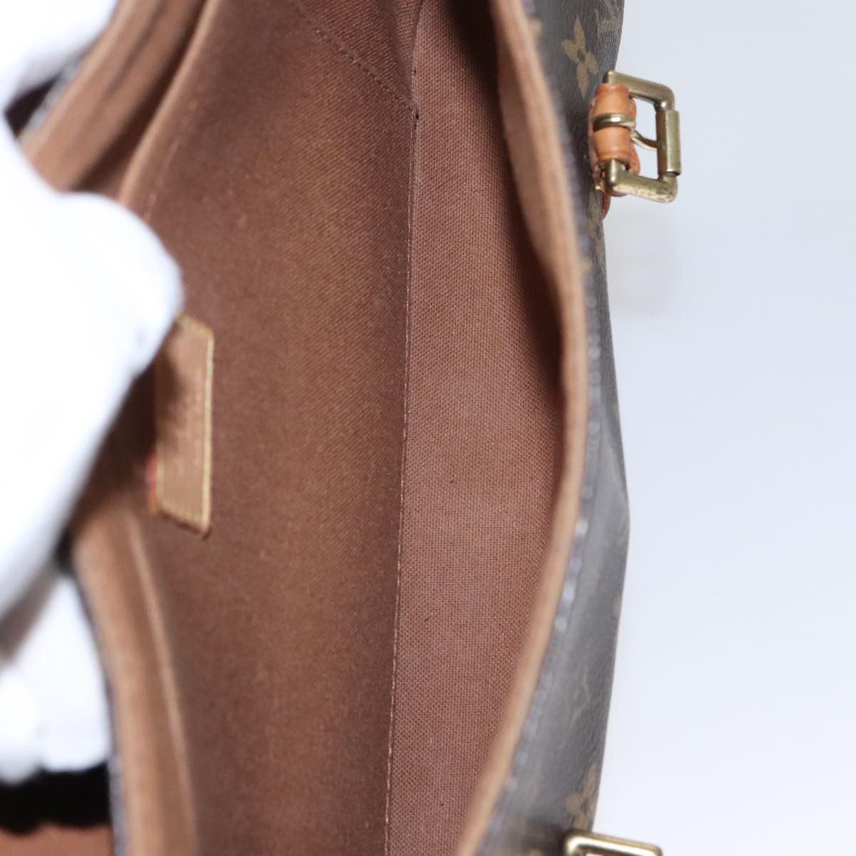Marelle Brown Canvas Backpack Bag (Pre-Owned)