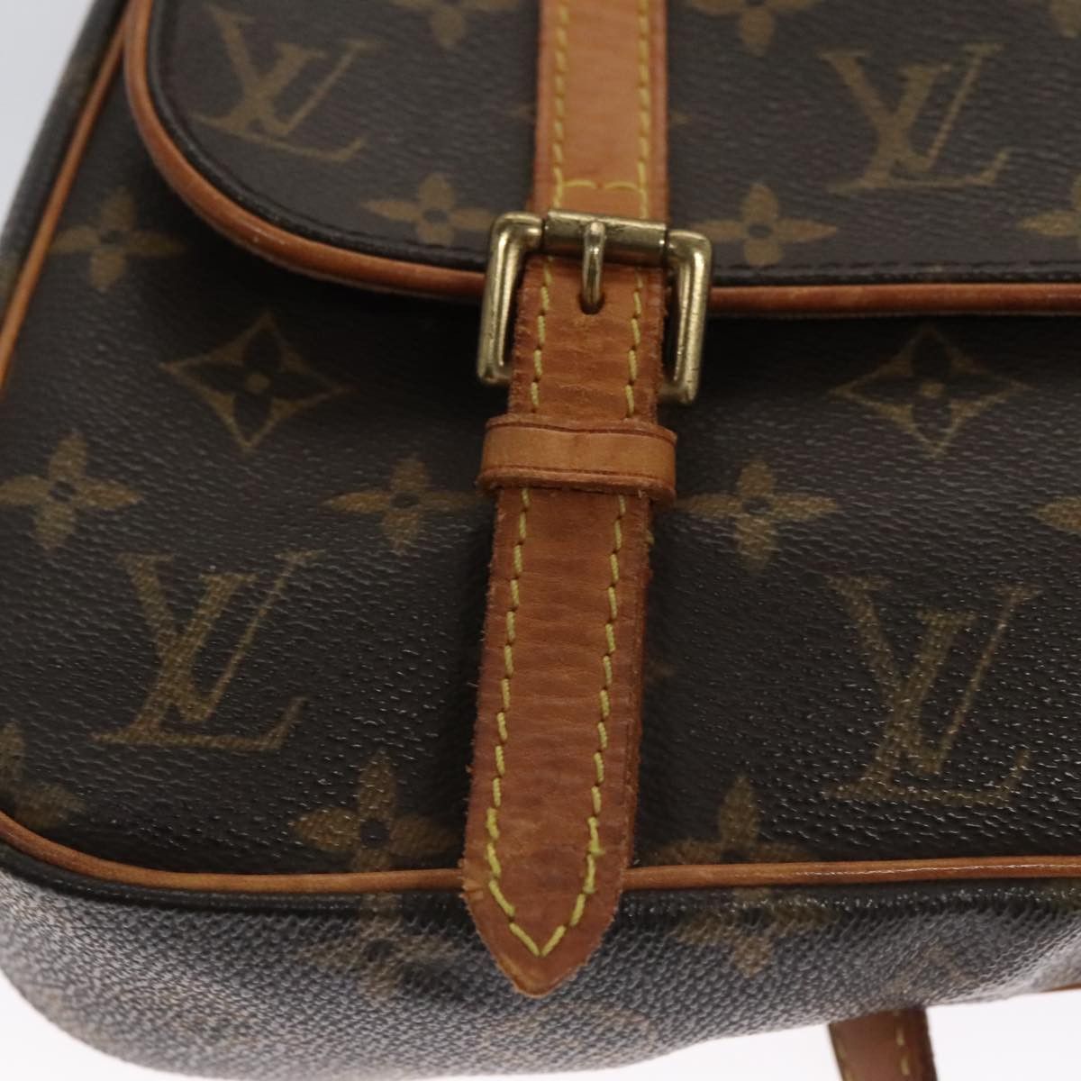 Marelle Brown Canvas Backpack Bag (Pre-Owned)