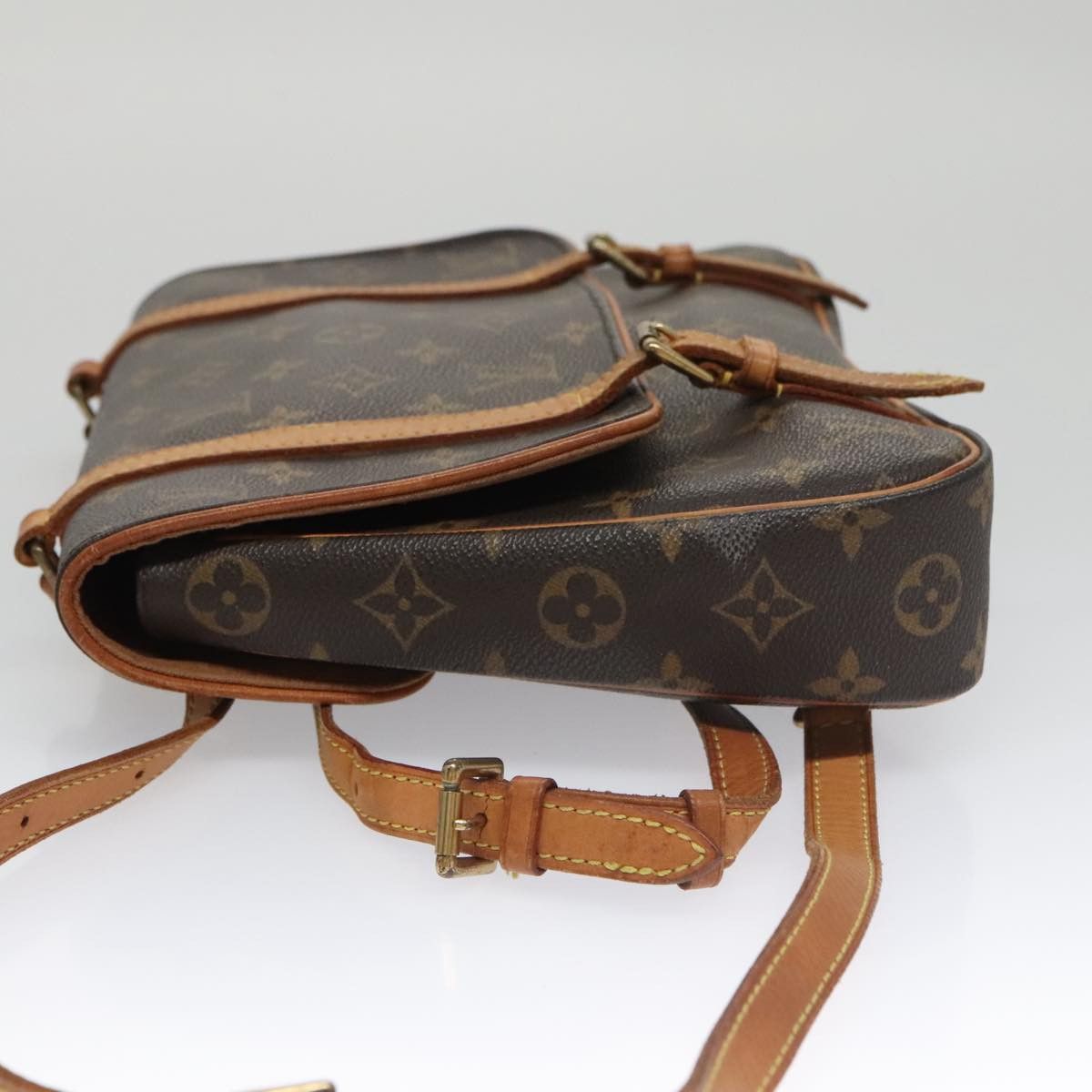 Marelle Brown Canvas Backpack Bag (Pre-Owned)