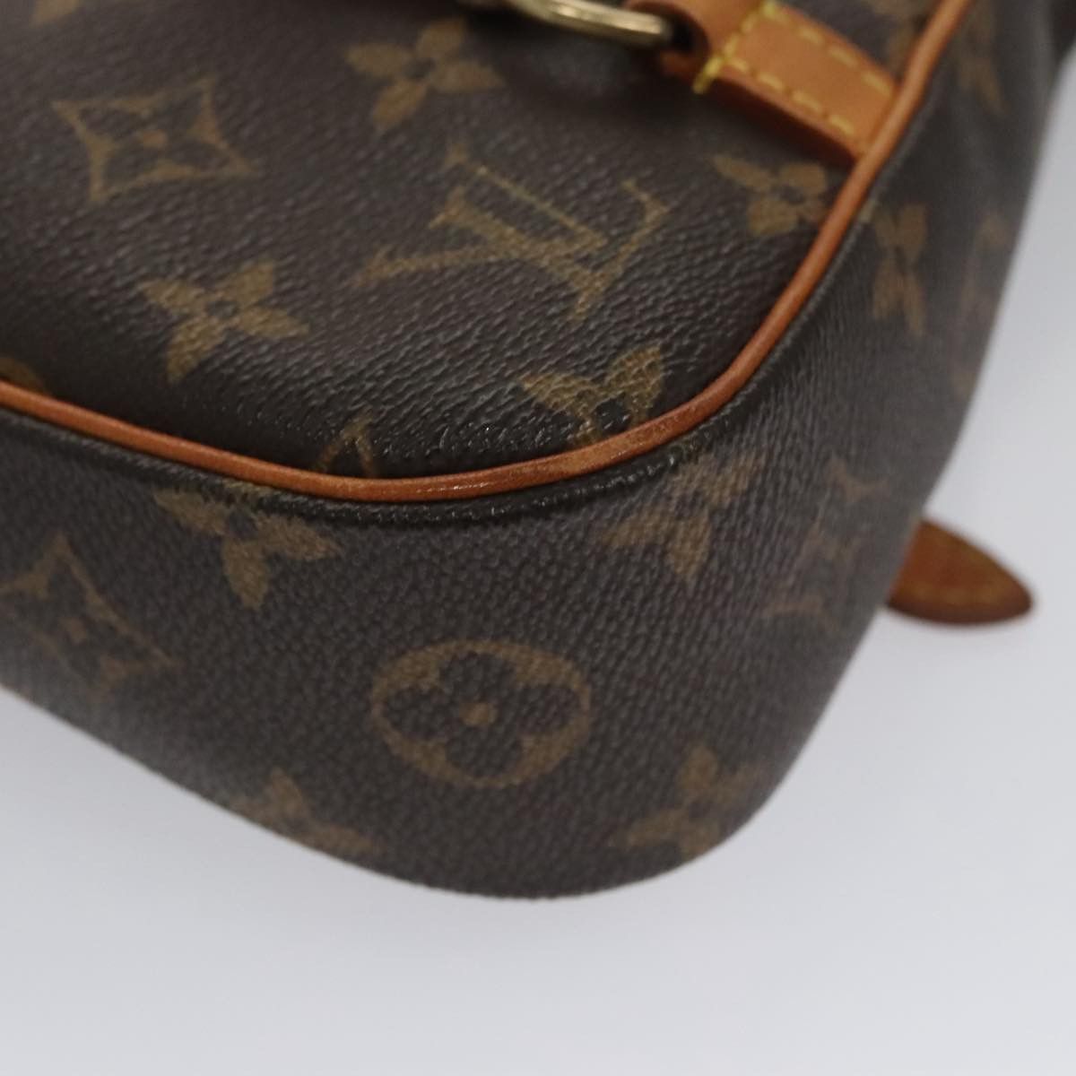 Marelle Brown Canvas Backpack Bag (Pre-Owned)