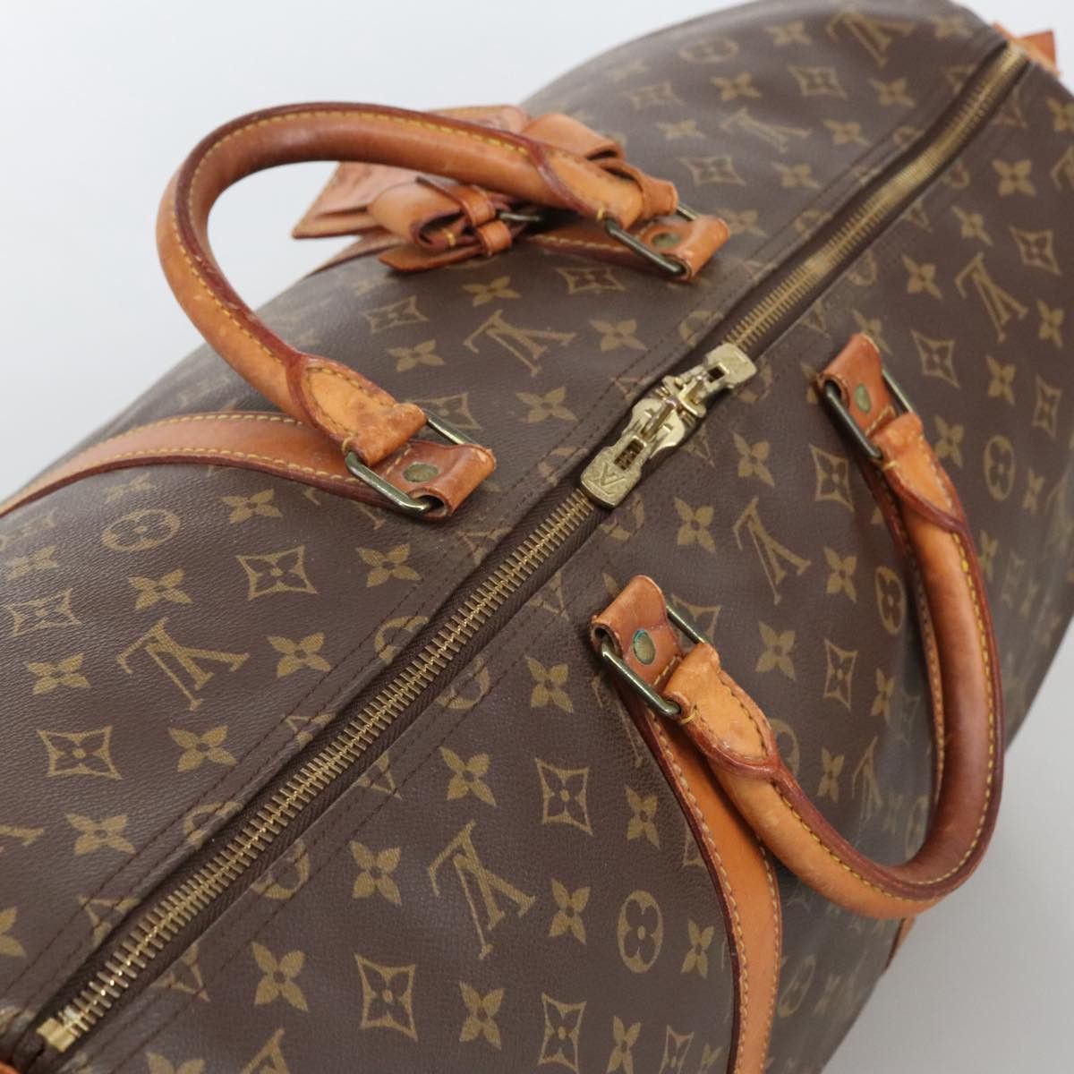 Louis Vuitton Keepall 55 Brown Canvas Travel Bag (Pre-Owned) Size ONE SIZE - 12 Thumbnail