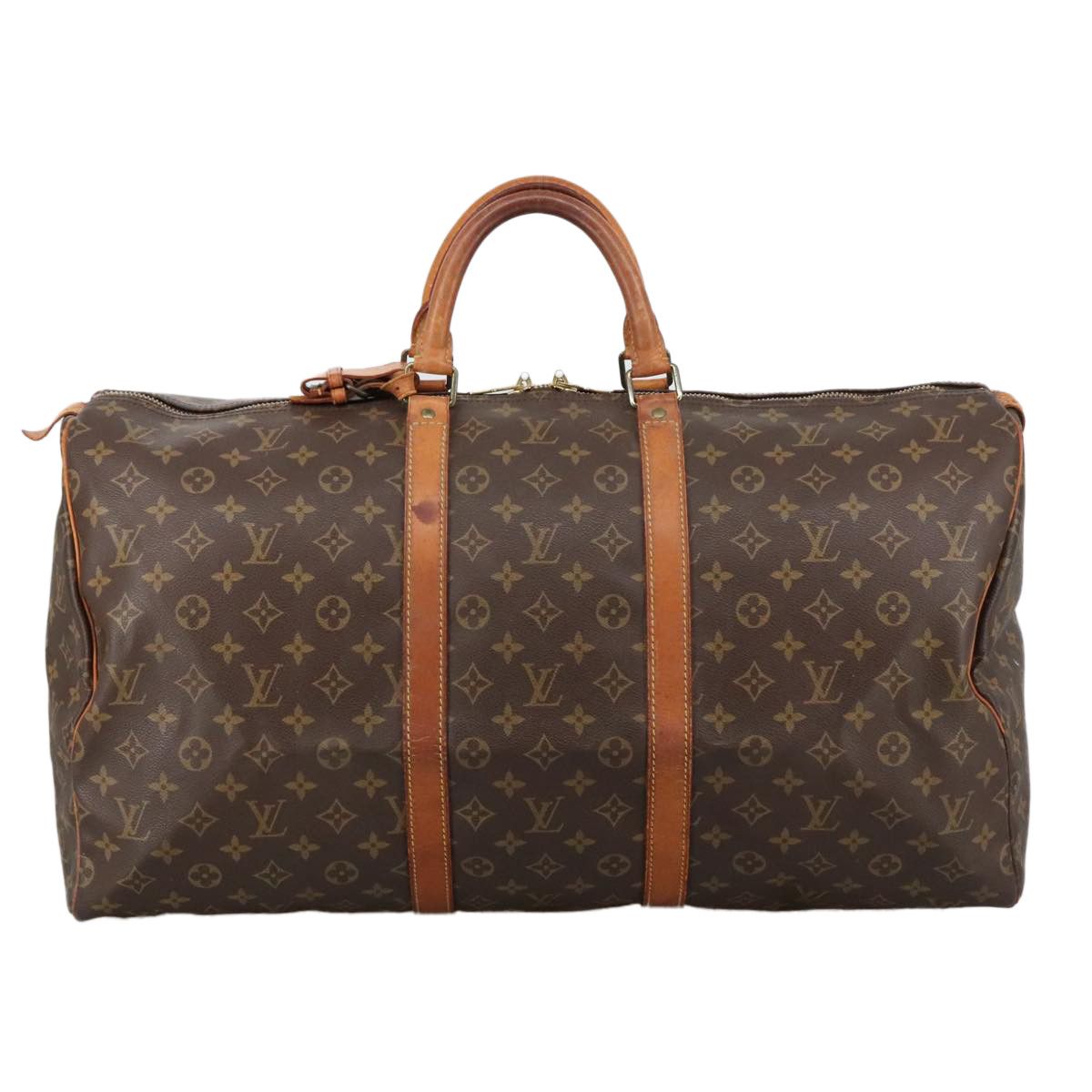 Louis Vuitton Keepall 55 Brown Canvas Travel Bag (Pre-Owned) Size ONE SIZE - 15 Thumbnail