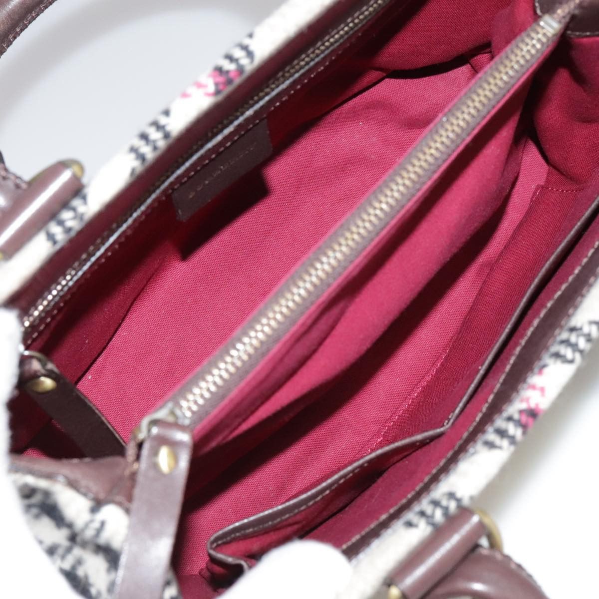 Burberry Nova Check Beige Wool Handbag (Pre-Owned) Size ONE SIZE - 14 Thumbnail