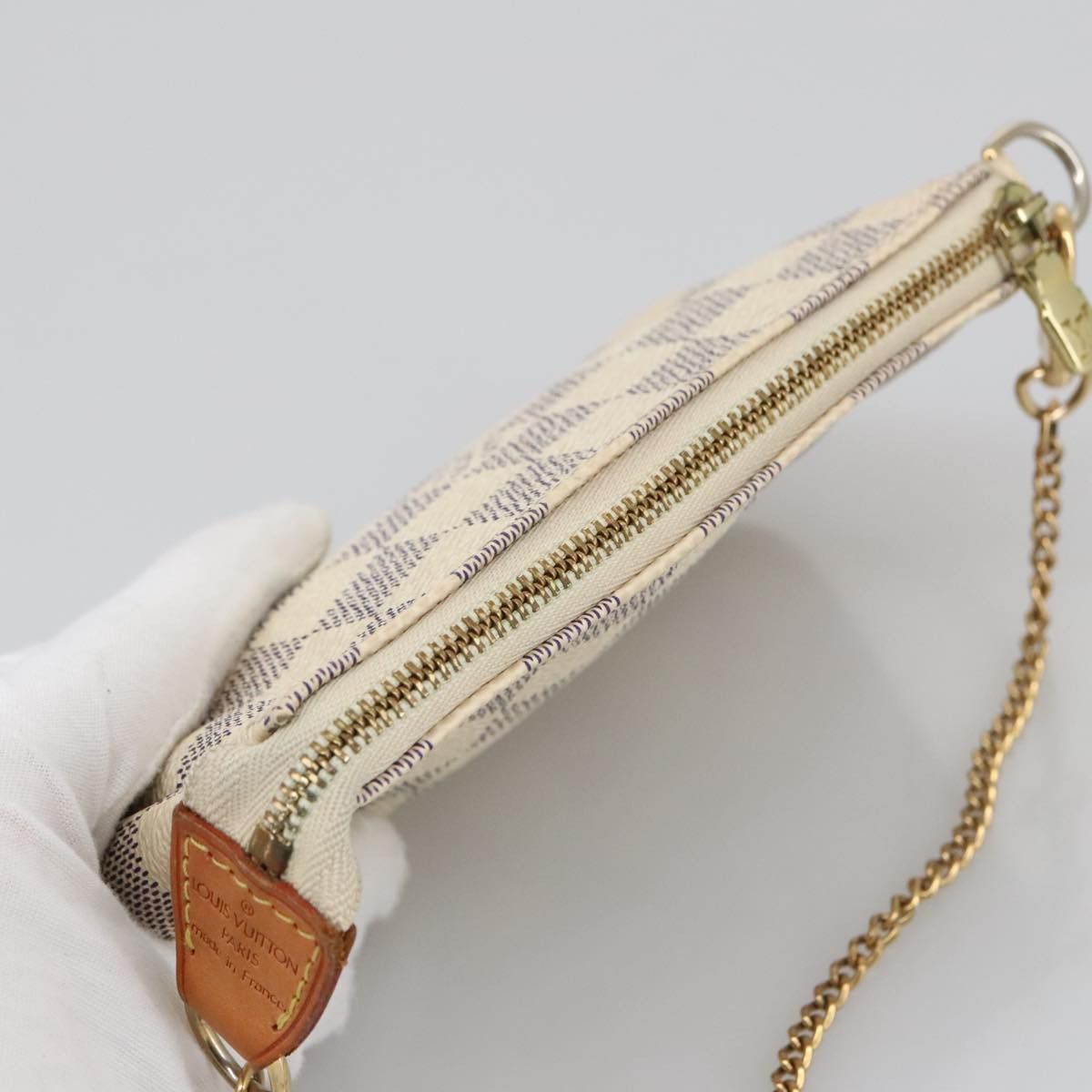 Louis Vuitton Mini Pochette Accessoires Beige Canvas Clutch Bag Size ONE SIZE - 5 Thumbnail