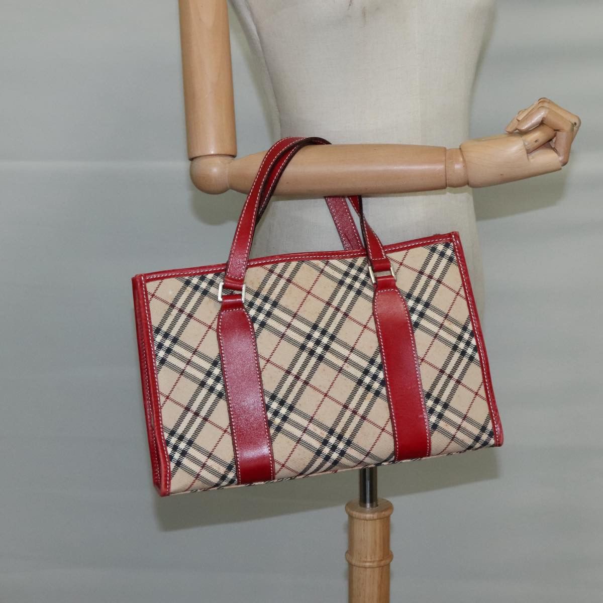 Burberry Nova Check Beige Canvas Handbag (Pre-Owned) Size ONE SIZE - 14 Thumbnail