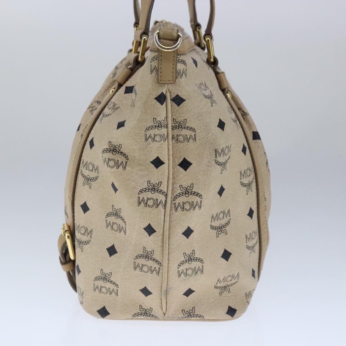 MCM Visetos Beige Canvas Tote Bag (Pre-Owned) Size ONE SIZE - 3 Thumbnail