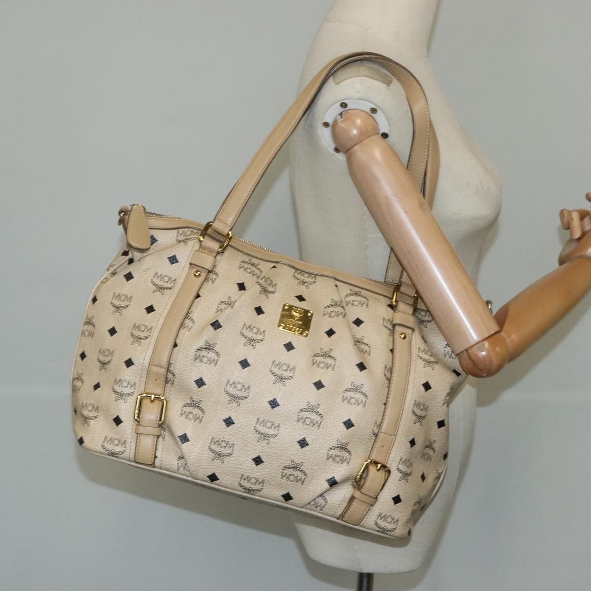 MCM Visetos Beige Canvas Tote Bag (Pre-Owned) Size ONE SIZE - 16 Thumbnail