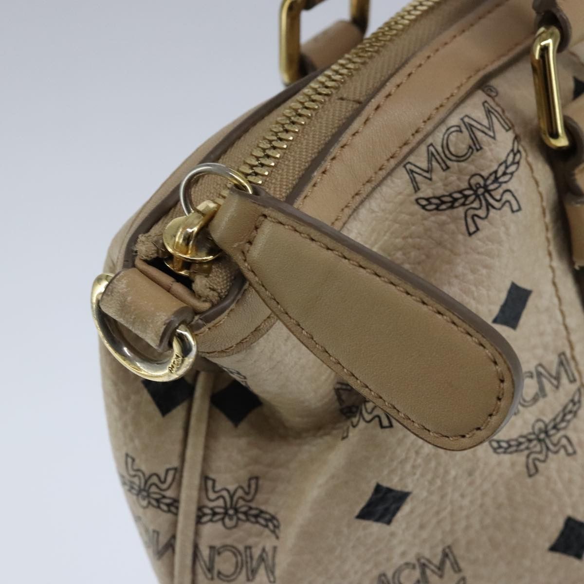 MCM Visetos Beige Canvas Tote Bag (Pre-Owned) Size ONE SIZE - 11 Thumbnail