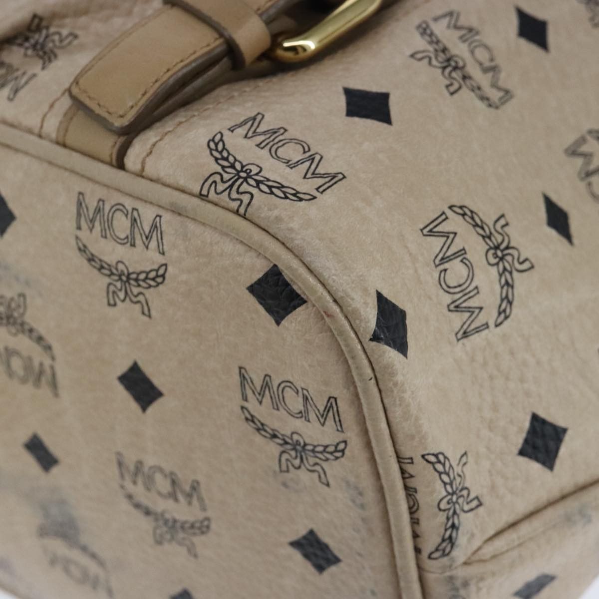 MCM Visetos Beige Canvas Tote Bag (Pre-Owned) Size ONE SIZE - 8 Thumbnail