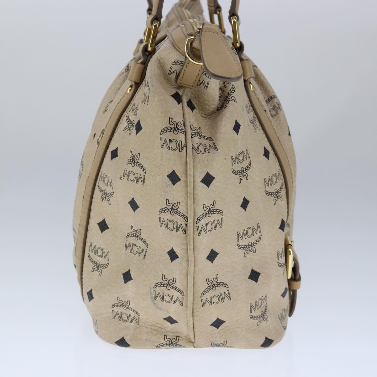 MCM Visetos Beige Canvas Tote Bag (Pre-Owned) Size ONE SIZE - 4 Thumbnail
