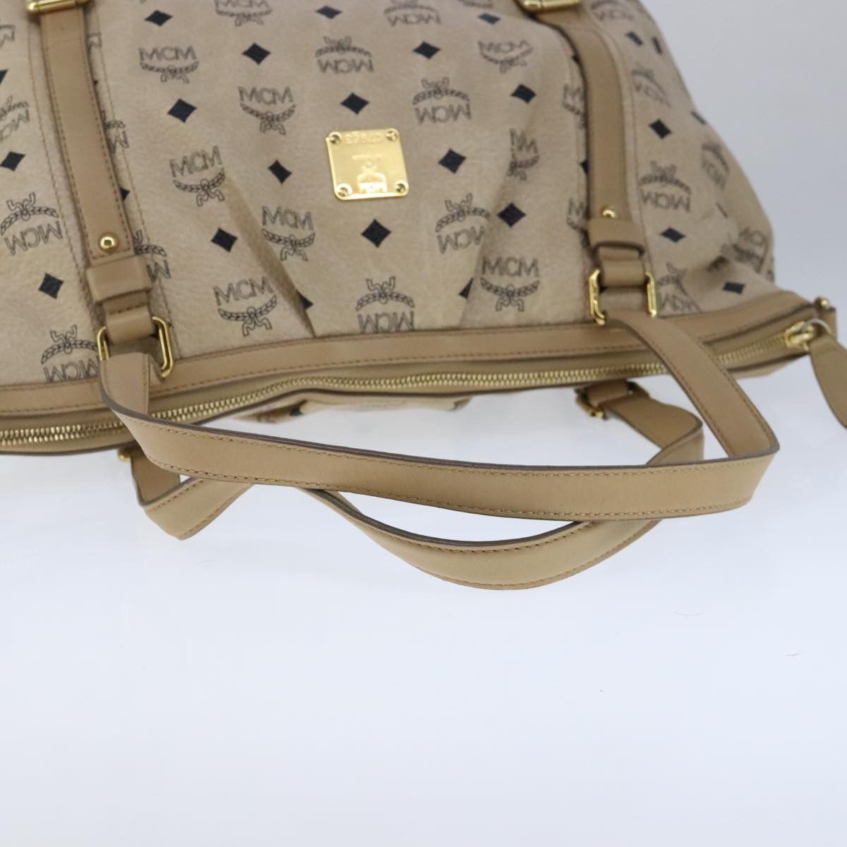 MCM Visetos Beige Canvas Tote Bag (Pre-Owned) Size ONE SIZE - 5 Thumbnail