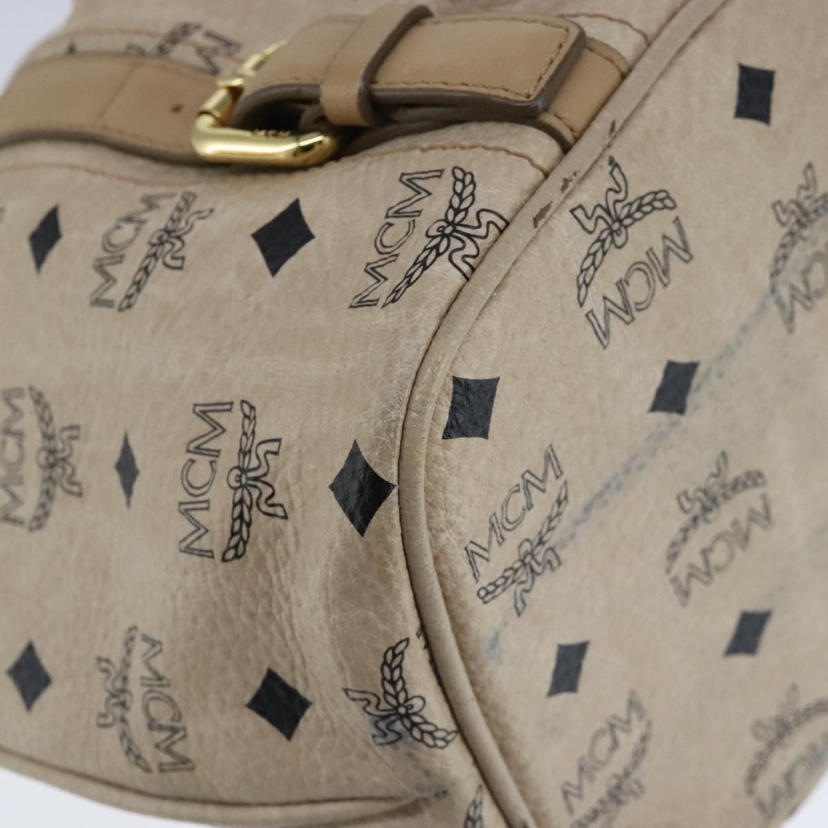 MCM Visetos Beige Canvas Tote Bag (Pre-Owned) Size ONE SIZE - 7 Thumbnail