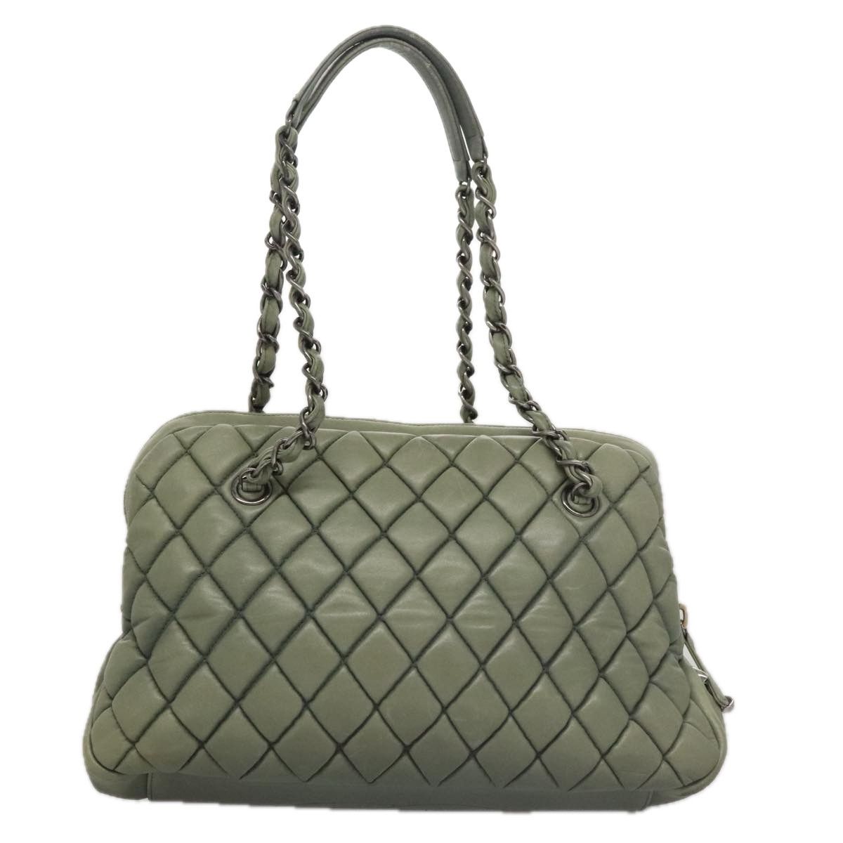 Chanel Mademoiselle Green Leather Shoulder Bag (Pre-Owned) Size ONE SIZE - 2 Thumbnail