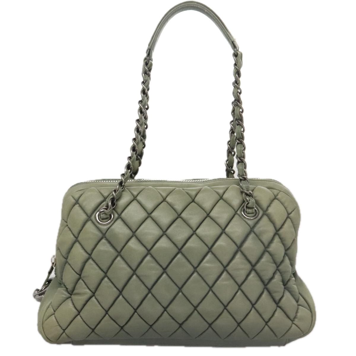 Chanel Mademoiselle Green Leather Shoulder Bag (Pre-Owned) Size ONE SIZE - 16 Thumbnail