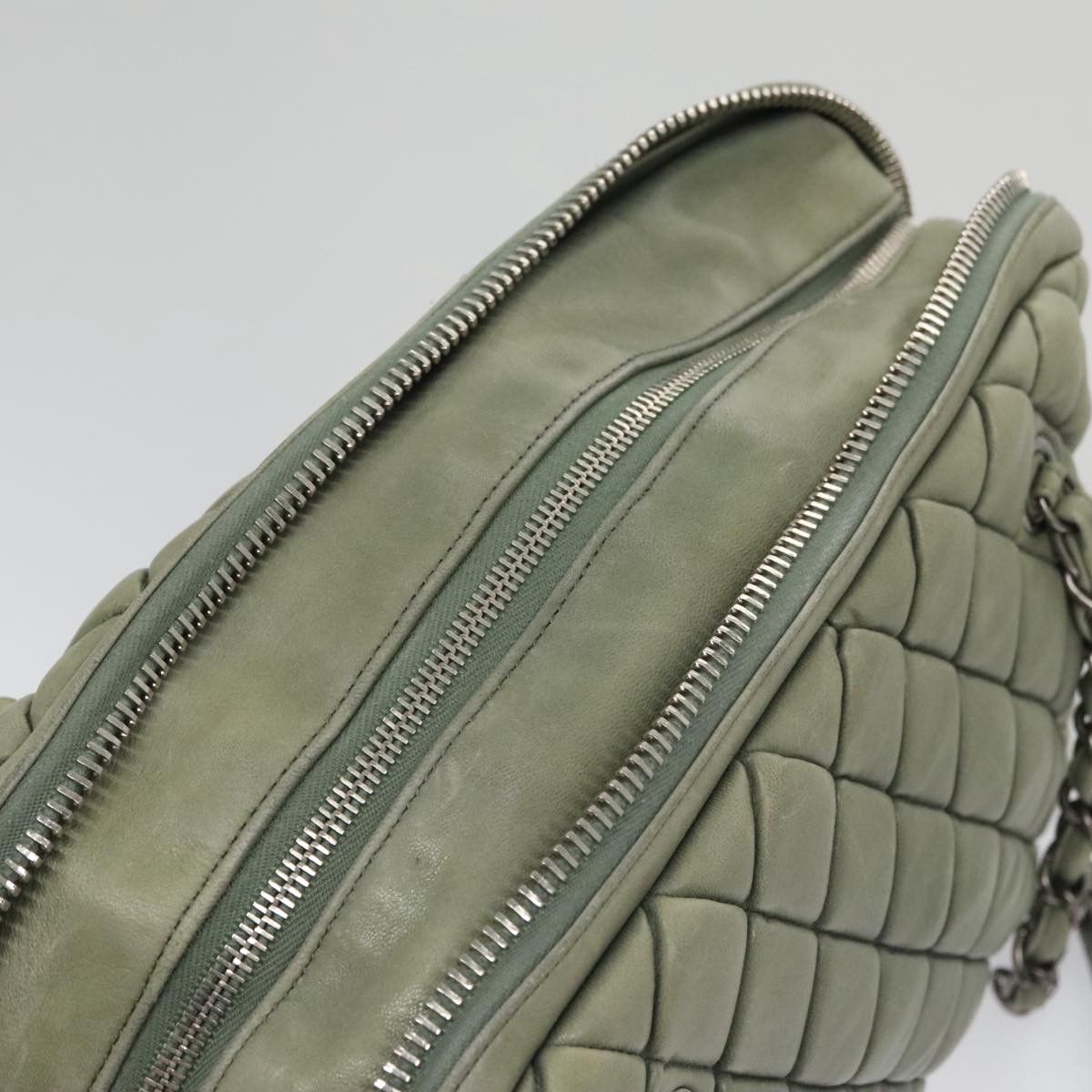Chanel Mademoiselle Green Leather Shoulder Bag (Pre-Owned) Size ONE SIZE - 19 Thumbnail