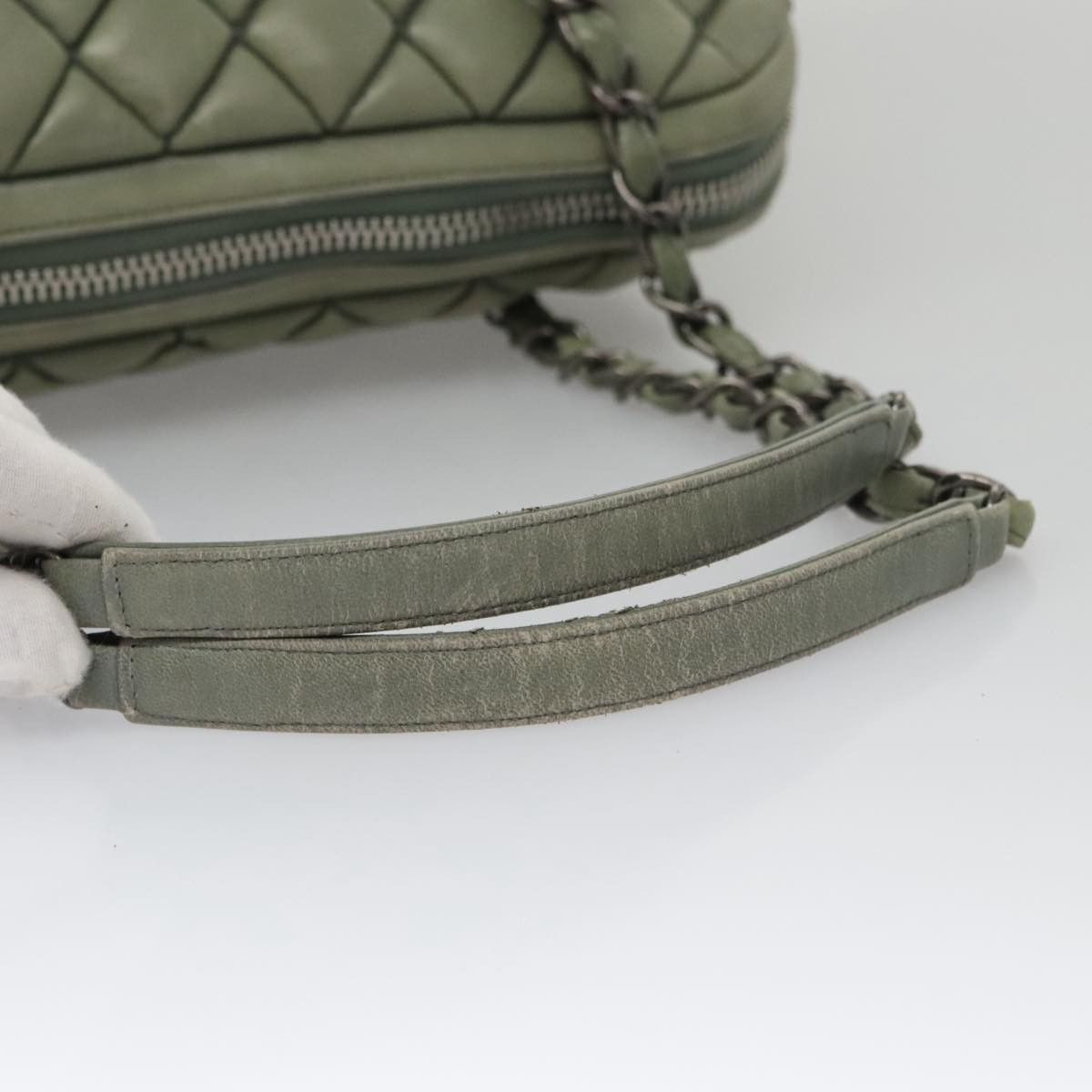 Chanel Mademoiselle Green Leather Shoulder Bag (Pre-Owned) Size ONE SIZE - 4 Thumbnail