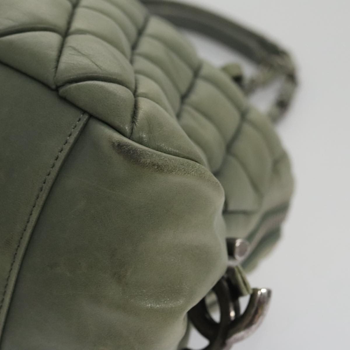 Chanel Mademoiselle Green Leather Shoulder Bag (Pre-Owned) Size ONE SIZE - 14 Thumbnail