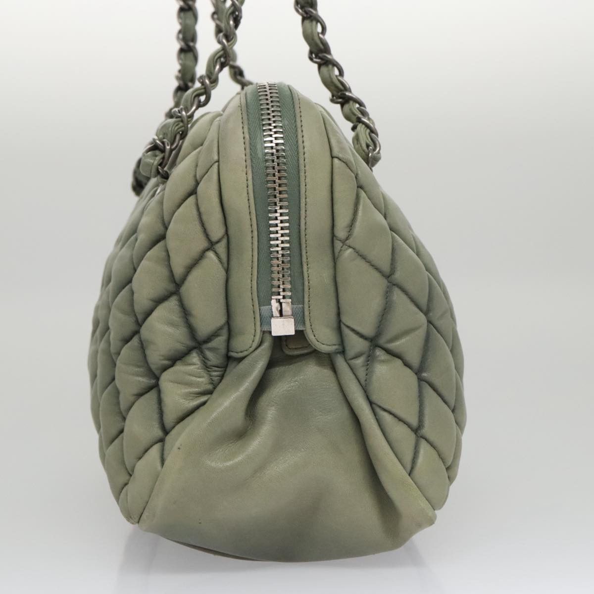 Chanel Mademoiselle Green Leather Shoulder Bag (Pre-Owned) Size ONE SIZE - 17 Thumbnail