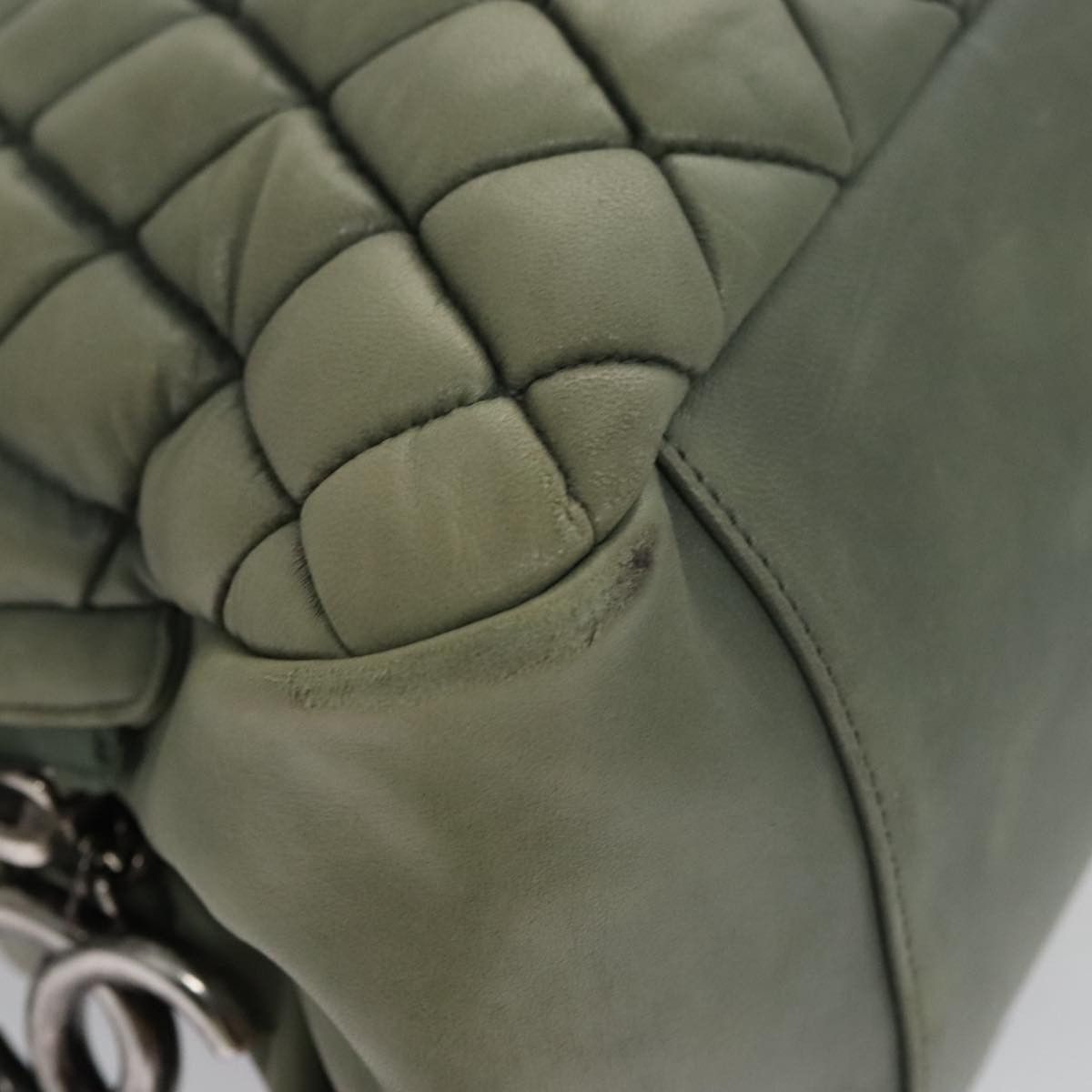 Chanel Mademoiselle Green Leather Shoulder Bag (Pre-Owned) Size ONE SIZE - 13 Thumbnail